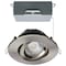Satco 12W LED Downlight, Gimbal 4 in, CCT Select, Round, Remote Driver, Brushed Nickel, 850L 120V S11620R1 - alternate 1